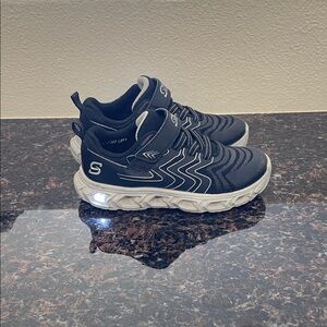Skechers Black and White Light-Up Shoes
